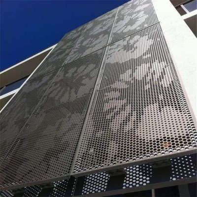 1000x1000 मेटल बिल्डिंग फेकाडे बाहरी छिद्रित एल्यूमिनियम पैनल फेकाडे