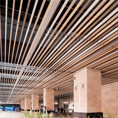 30X150mm एल्युमिनियम मेटल सीलिंग मेटलवर्क्स ध्वनिक बॉक्स बैफल सीलिंग