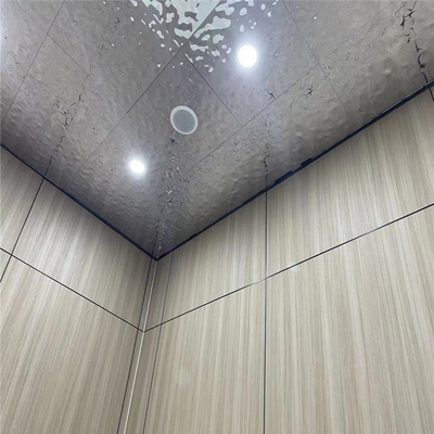 600x600mm वाटर रिपल स्टेनलेस स्टील सीलिंग पैनल शार्प एज