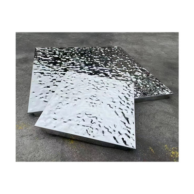 600x600mm वाटर रिपल स्टेनलेस स्टील सीलिंग पैनल शार्प एज