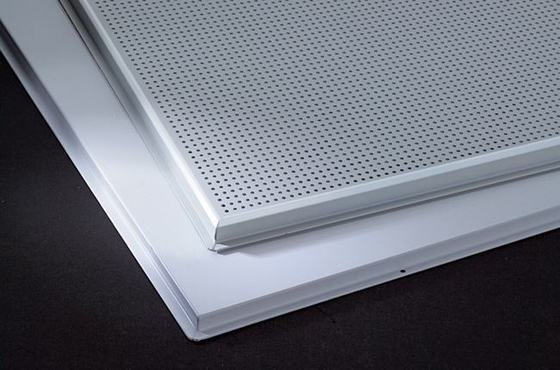 Outlet Ceiling of Fireproof Perforated Lay In Acoustical Ceiling Tile 15mm Mineral Fiber